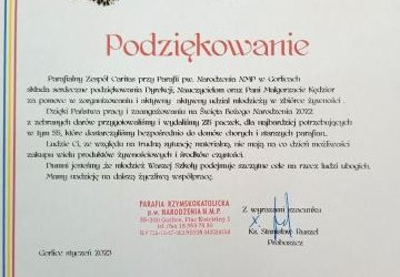 Zbiórka żywności przez naszych uczniów