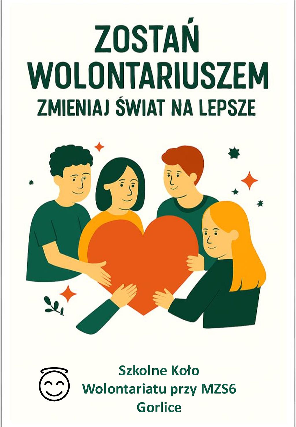 Zaproszenie do Szkolnego Koła Wolontariatu przy MZS6 w Gorlicach